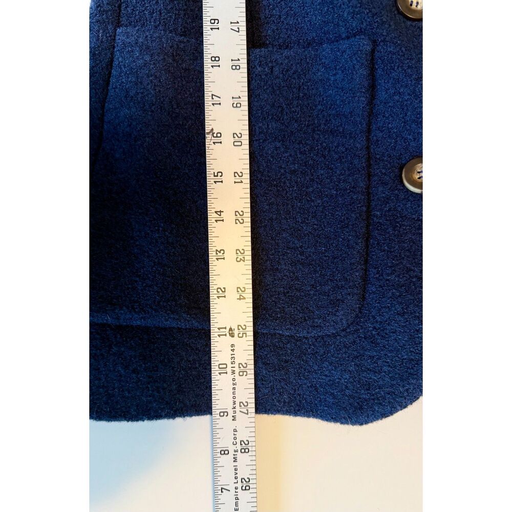 Boden Navy Wool Blend Blazer Women's US 8R Red Trim Tailored Jacket - Picture 8 of 10